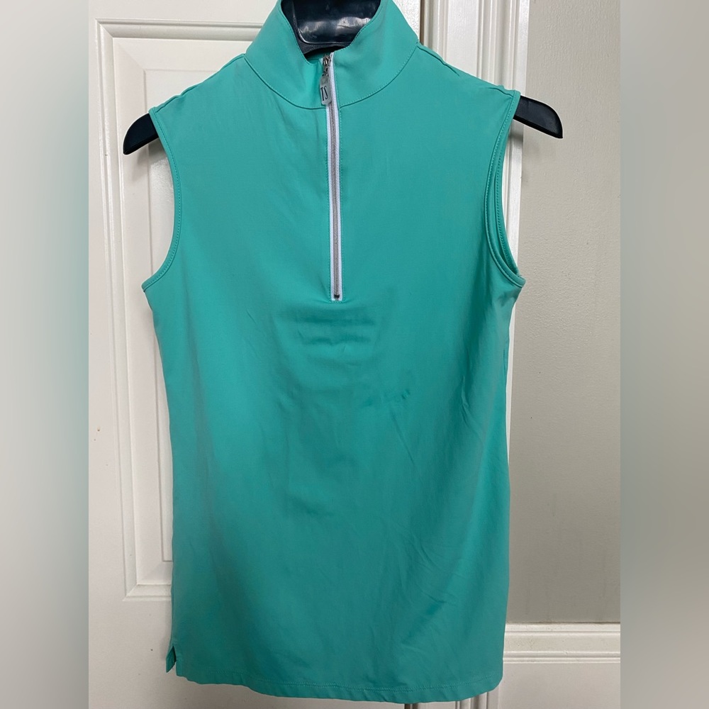 The Tailored Sportsman Sleeveless shirt, teal, ladies XS